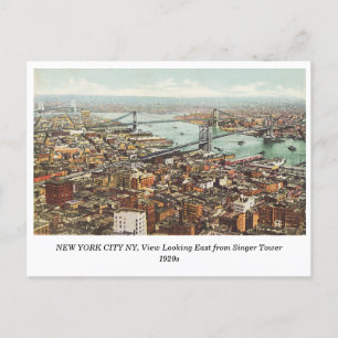 Cartão Postal Vista Panorâmica da Cidade de Nova York a partir d