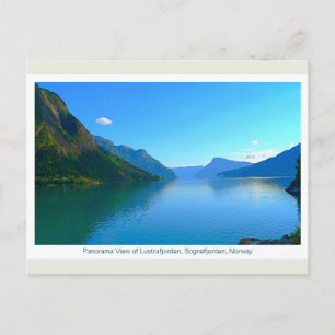 Cartão Postal Vista panorâmica de Lustrafjorden