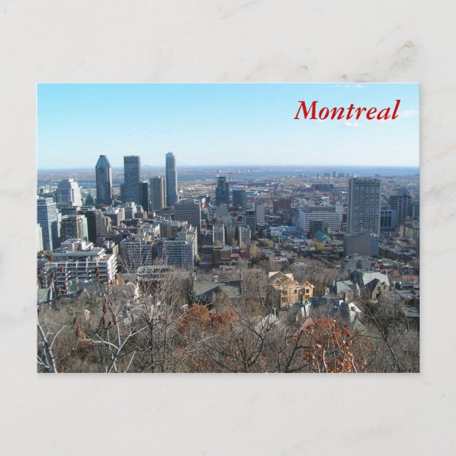 Cartão Postal Vista panorâmica de Montreal (Frente)