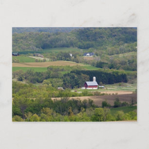 Cartão Postal Vista panorâmica de terras agrícolas ao sul de Arc