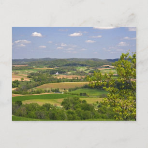 Cartão Postal Vista panorâmica de terras agrícolas ao sul de Arc