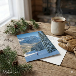 Cartão Postal Vista personalizada da montanha do Aspen Ski Resor