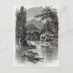 Cartão Postal Vista perto de Serinugur, de 'Leisure Hour', 1888