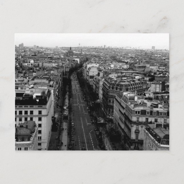 Cartão Postal Vista sobre Paris (Frente)