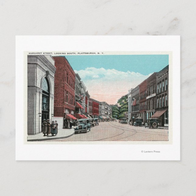 Cartão Postal Vista Sul da Margaret Street (Frente)