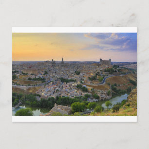 Cartão Postal Vista sunset da Espanha Toledo