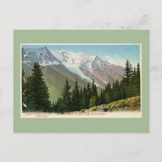 Cartão Postal Vista Vintage Mont Blanc da rota Flégère