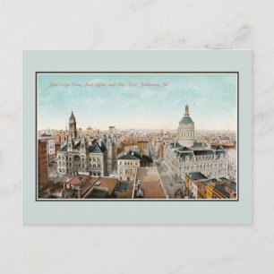 Cartão Postal Vista visual de aves dos anos 1900 Baltimore MD