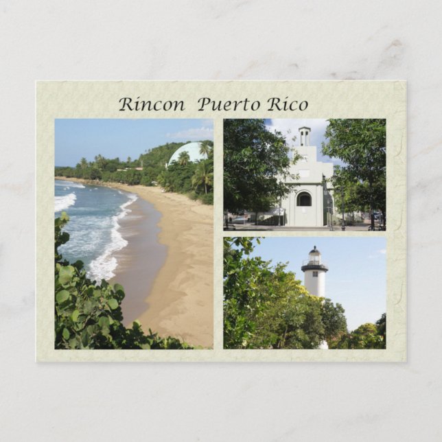 Cartão Postal Vistas de Rincon Porto Rico (Frente)