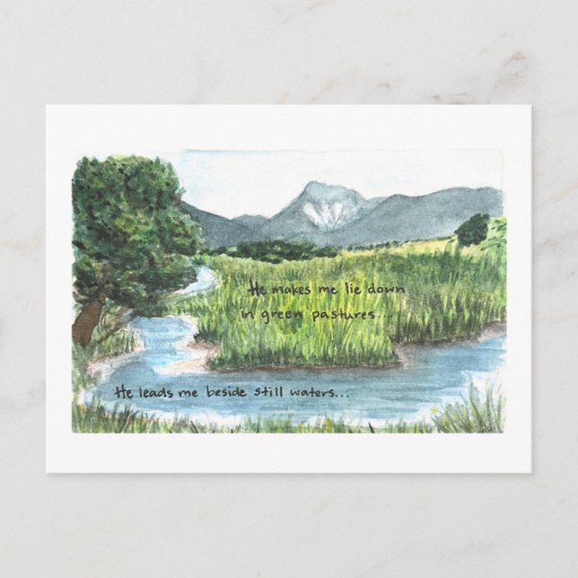 cartão postal visual psalm 23 (Frente)