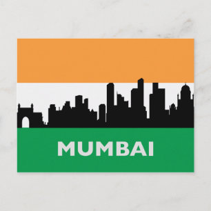 Cartão Postal Visualização da Cidade do Paisagem Mumbai, Índia