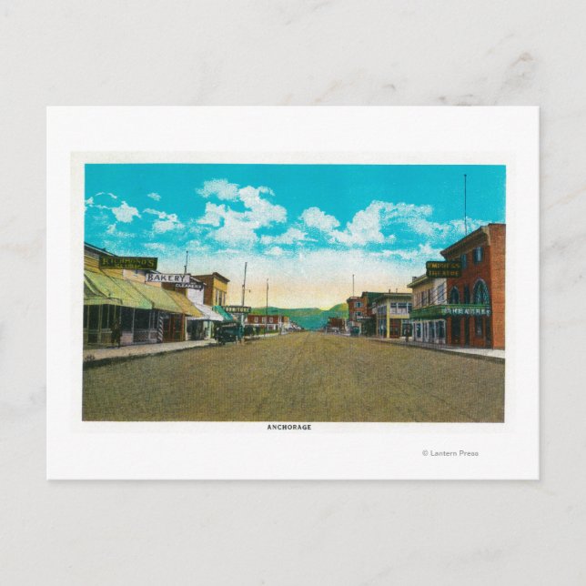 Cartão Postal Visualização de Cidade de Anchorage, AlaskaAnchora (Frente)
