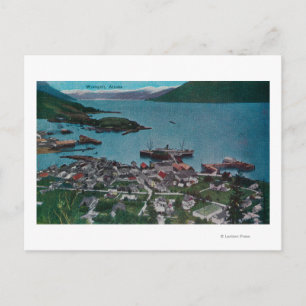 Cartão Postal Visualização de Cidade de Wrangell, AlaskaWrangell