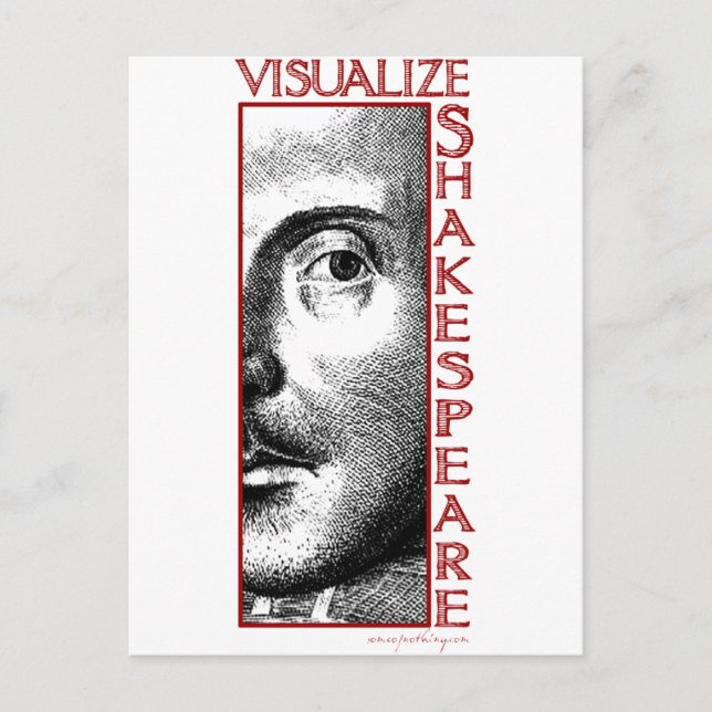 Cartão Postal Visualizar Shakespeare (Frente)
