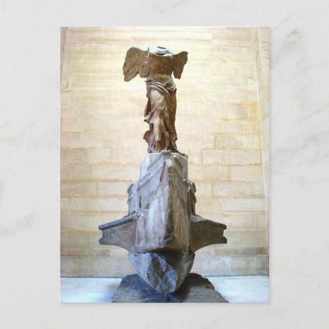 Cartão Postal Vitória Asa de Samothrace Nike (Frente)