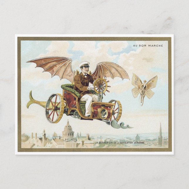 Cartão postal vitoriano de Au Bon Marche, 1900 (Frente)