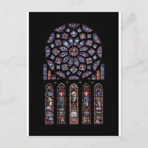 CARTÃO POSTAL VITRAL DE CHARTRES VI