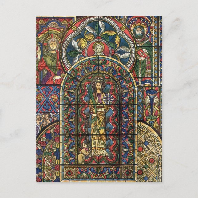Cartão Postal Vitral de Igreja, Arquitetura Antiga (Frente)