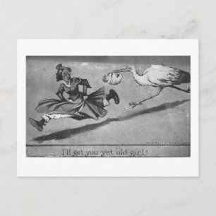 Cartão postal vítreo humorístico bebê