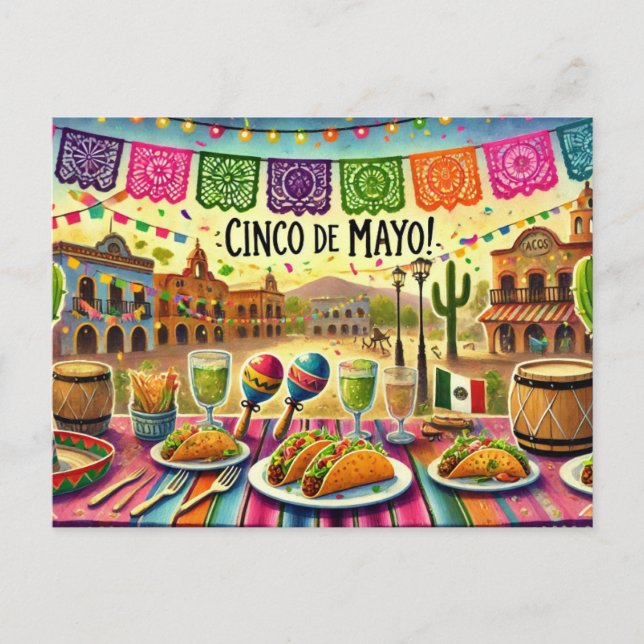 Cartão Postal Viva Cinco de Mayo! (Frente)