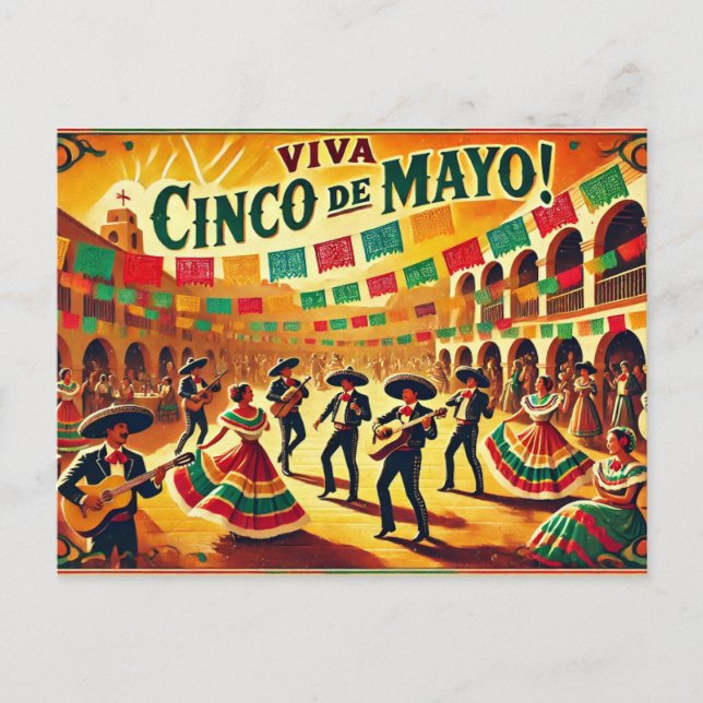 Cartão Postal Viva Cinco de Mayo! (Frente)