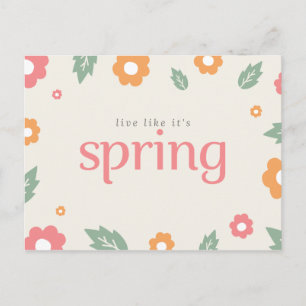 Cartão Postal viva como se fosse primavera