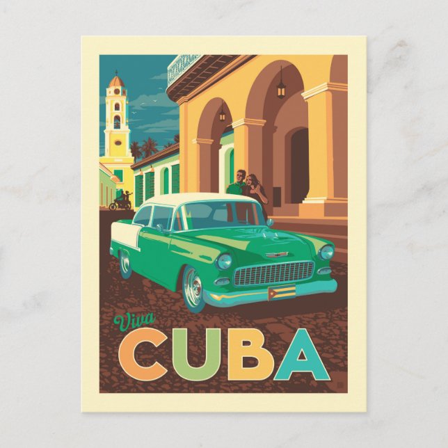 Cartão Postal Viva Cuba (Frente)