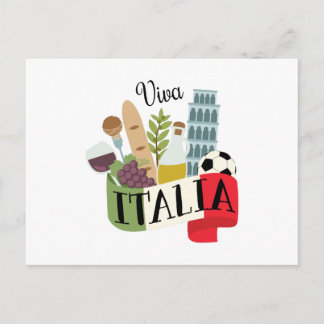 Cartão Postal Viva Italia