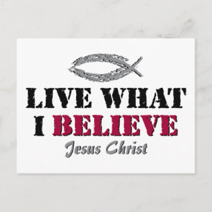 Cartão Postal Viva o que eu creio - Jesus Cristo