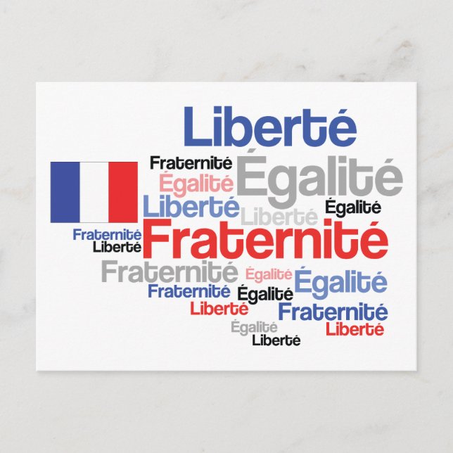 Cartão Postal Vive La France Bandeira Francesa Cartão-postal de  (Frente)