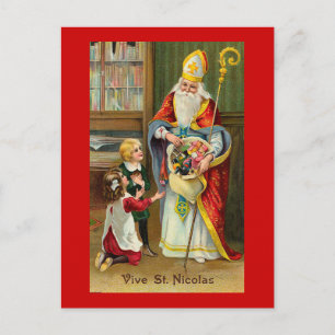 Cartão Postal "Vive vintage francês do St. Nicolas"