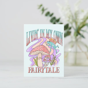 Cartão Postal Vivendo Em Meu Próprio Conto De Fé