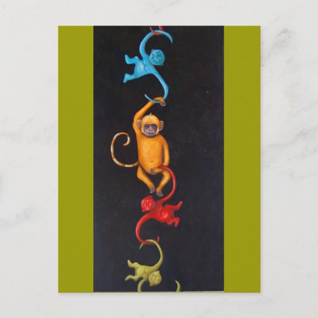 Cartão Postal Vivendo em um mundo plástico (Frente)