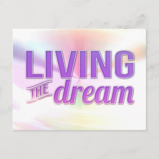 Cartão Postal Vivendo o sonho em um passado sonhador (Frente)