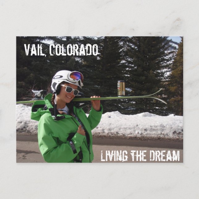 Cartão Postal Vivendo o Sonho, Vail, Colorado (Frente)