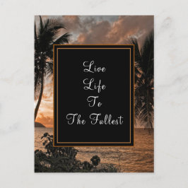 Cartão Postal Viver A Vida Para Personalizar A Praia Mais Tropic