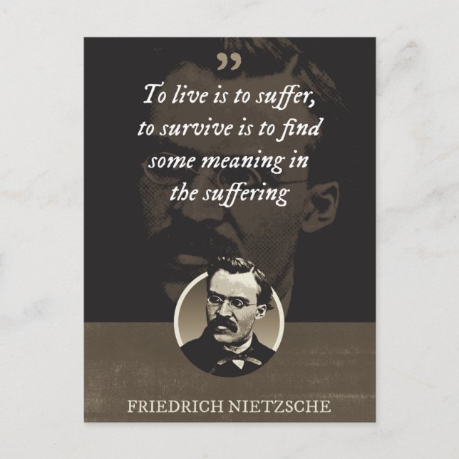 Cartão Postal Viver é sofrer, sobreviver é encontrar alguns (Frente)