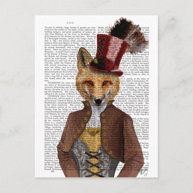 Cartão Postal Vivienne Steampunk Fox (Frente)