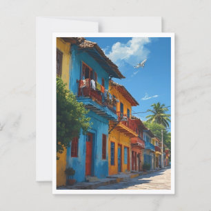 Cartão Postal Vizinhança com Caribe Colorida