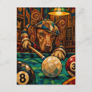 Cartão Postal Vizsla, Mosaico Geométrico