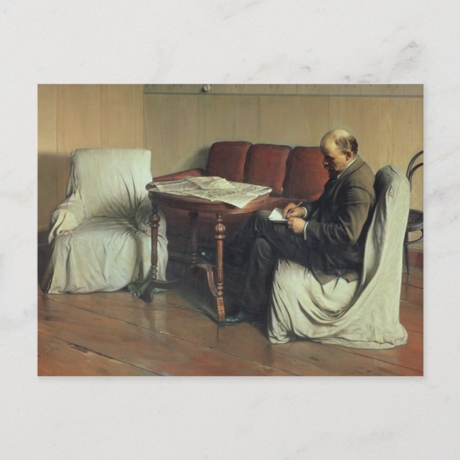 Cartão Postal Vladimir Lenin em Smolny, 1930 (Frente)