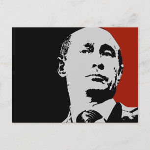 Cartão Postal Vladimir Putin Vermelho