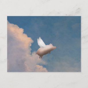 cartão postal voador