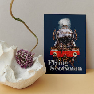 Cartão Postal Voando escocês - Ilustração da Locomotiva a Vapor