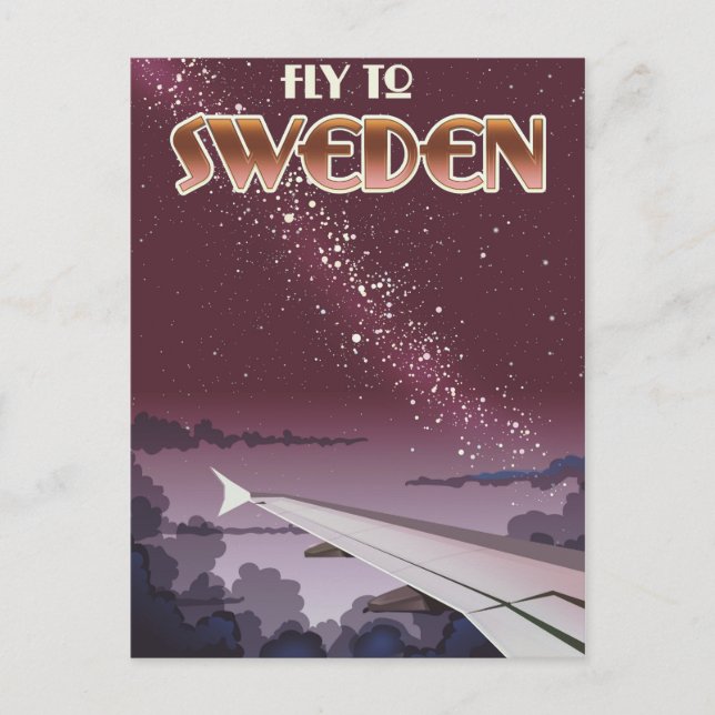 Cartão Postal Voar para a Suecia (Frente)