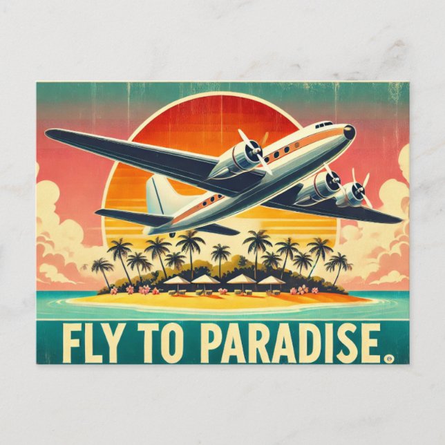 Cartão Postal Voar para o Paraíso (Frente)