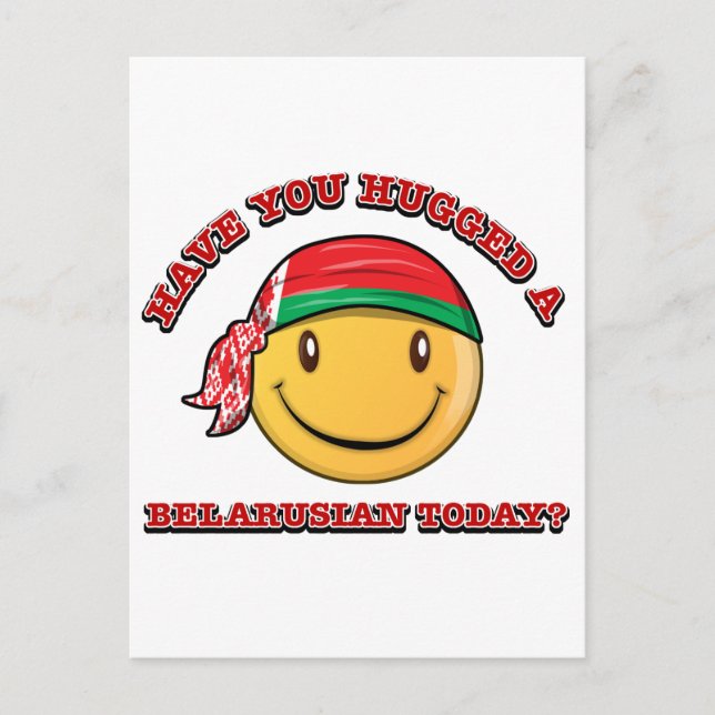 Cartão Postal Você abraçou um bielorrusso hoje? (Frente)