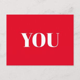 Cartão Postal Você, amor, Feliz dia de os namorados, branco ver