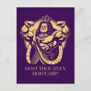 Cartão Postal Você Até Grita, Senhor?" Funny Louis XIV Gym