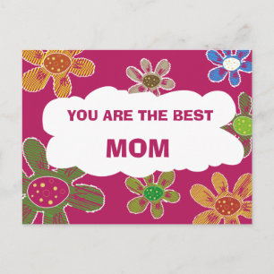 CARTÃO POSTAL VOCÊ É A MELHOR MÃE